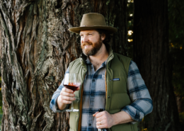 winemaker redwood tree and wine