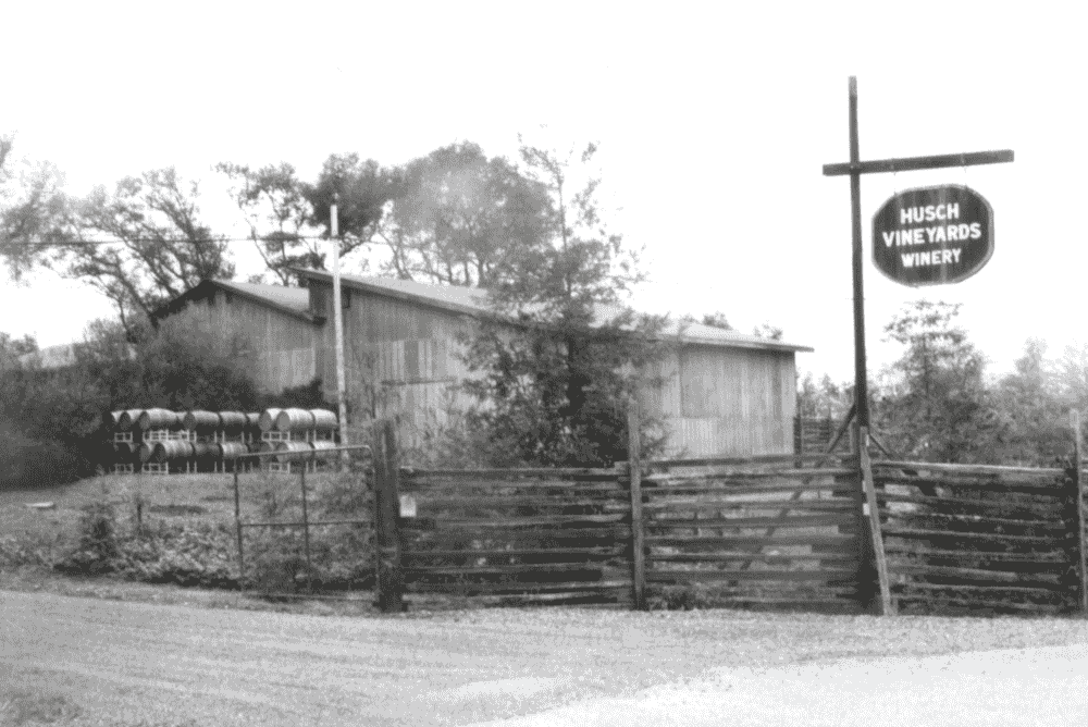 Historic Husch Vineyards Winery Sign