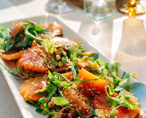 Winemaker Dinner Fruit Salad Spring Salad at Stoney Bottom
