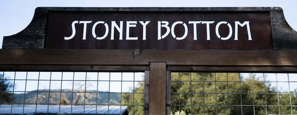 stoney bottom sign wide | Wine Country California | Andeson Valley Wines